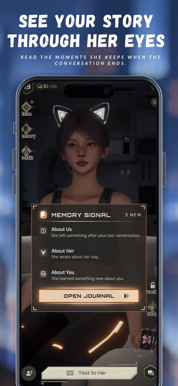 SoulLink Memory Signal and Journal screen in the app